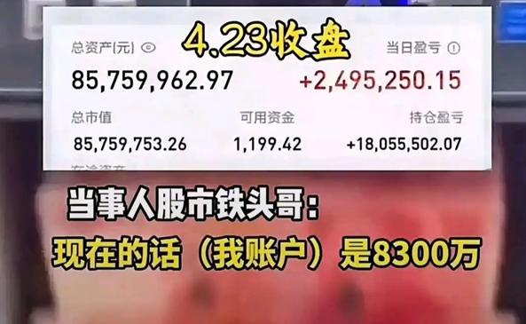 四川男子炒股11年赚6000万引热议 本人晒账户截图回应质疑